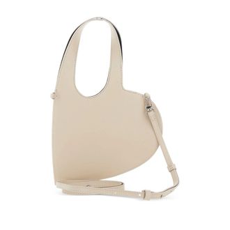 Coperni Heart-Shaped Calf Leather Shoulder Bag - Beige
