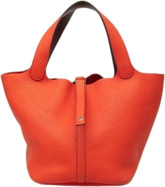 Herm&egrave;s Pre-owned Picotin Lock - Pre-owned - Mujer - Naranja - ONE SIZE