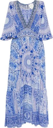 Camilla Abito con stampa grafica - Blu