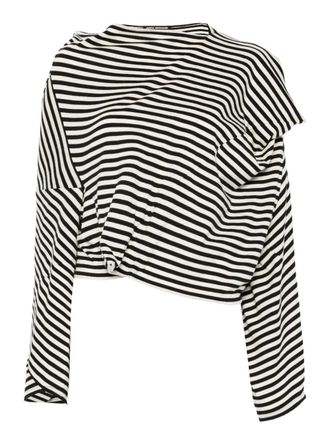 Junya Watanabe Blusa a righe - Nero
