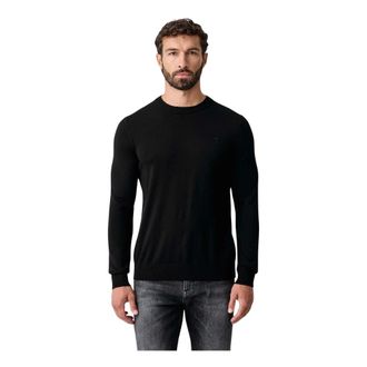 Trussardi Gebreide trui met ronde hals - Heren - Truien - Zwart - Maat: M Wol