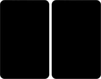 AC-D&eacute;co Placas Cobertoras De Vidrio Universales Black, 2 Uds