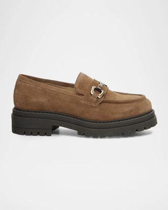 Nero Giardini 40mm Suede Horsebit Loafers
