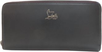 Christian Louboutin Black Leather Long Wallet (Bi-Fold) (Pre-Owned)