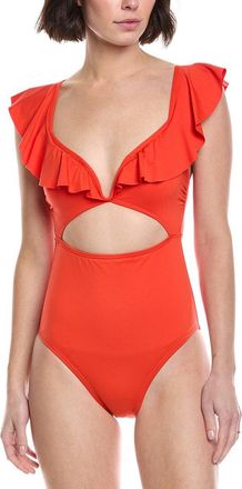 Kate Spade New York Kate Spade New York Ruffle V-Wire One-Piece
