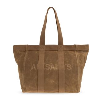 AllSaints Layo Ruime Canvas Tote Bag - Heren - Shoppers - Bruin - ONE Size - Katoen - Tassen