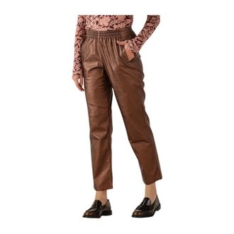 Louizon Dames, Broeken, Bruin, Maat: L Viscose