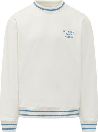 Dr&ocirc;le de Monsieur White Crew Neck Sweatshirt