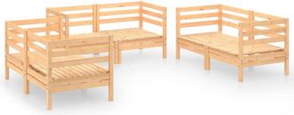 vidaXL Muebles De Jard&iacute;n 6 Piezas Madera Maciza De Pino Vidaxl