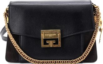 Givenchy GV3 Flap Bag Leather Small shoulder bag - Nero