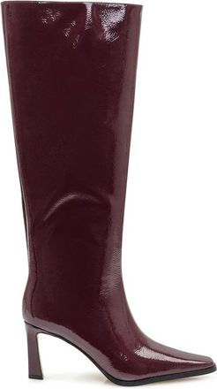 Michael Kors Darrah Hoge Laars - Dames - Laarzen met Hak - Rood - 40 EU - Leer - Schoenen