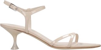 3Juin Gele Sandalen van Lakleer met Verstelbare Gesp - Dames - Sandalen met hakken - Geel - 37 EU - Leer - Schoenen