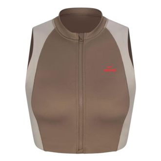 Nike (WMNS) Nike x SKIMS Shine Front-Zip Bra Truffle Stone BABRA9497W-TST