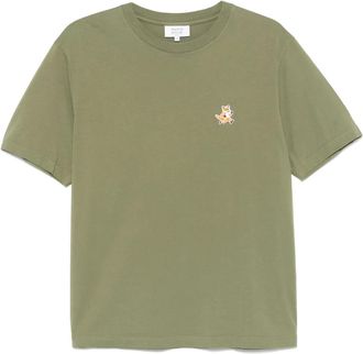 Maison Kitsuné Fox-motif T-shirt - men - Cotton - L - Green