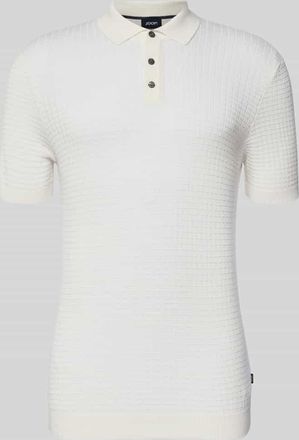 Joop Slim Fit Poloshirt in Strick-Optik Modell Vanceo in Offwhite, Gr&ouml;&szlig;e XXL