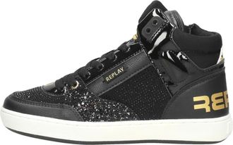 Replay Schoenen, Dames, Zwart, 37 EU, Cobra Mid Sneakers Hoog