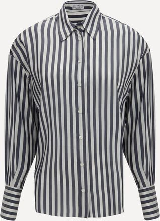 Brunello Cucinelli Silk poplin striped Shirt Female XS