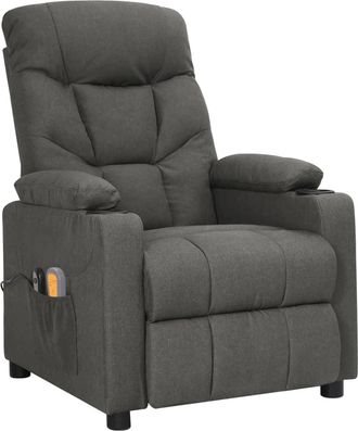 vidaXL Vidaxl - Sill&oacute;n De Masaje El&eacute;ctrico Tela Gris Oscuro