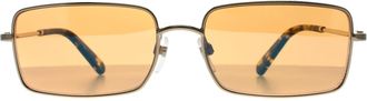 Marc Jacobs Rectangle Womens Gold Blue Mirror 771/N/S Metal - One Size