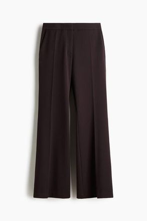 H&M Flared Tailored Trousers in Dark Brown at Nordstrom, Size 18