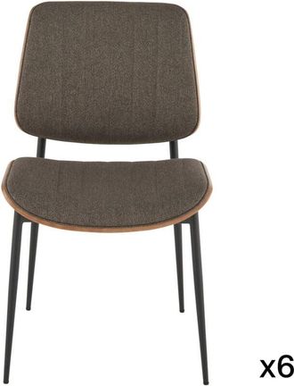 Signature Lote de 6 sillas de tela acolchada topo H82,5 cm - giselle