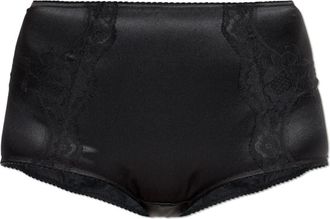 Dolce & Gabbana High-waisted Briefs - Dames - Onderbroek - Zwart - XL - Satijn - Ondergoed