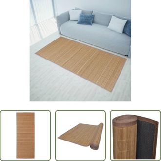 vidaXL Tappeto marrone - Tappeto Rettangolare in Bamb&ugrave; Marrone 120 x 180 cm