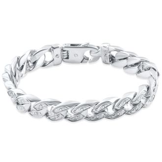 Pompeii3 Mens Designed Link 14k Gold (62gram) or Platinum (100gram) 10.5mm Bracelet 8.25