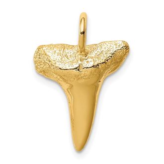 Diamond2Deal 14k Yellow Gold Shark Tooth Pendant