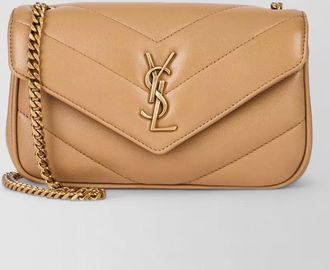 Saint Laurent loulou mini chevron leather crossbody pouch
