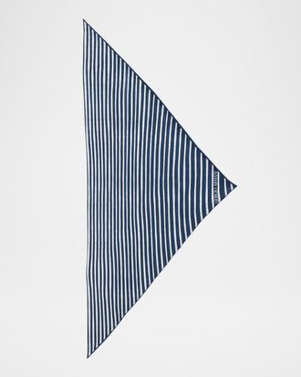 Giorgio Armani Men & apos;s Silk Stripe Neck Scarf