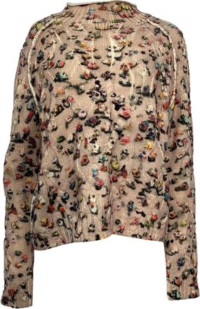 Acne Studios Crowd Print Sweater in Multicolor Wool