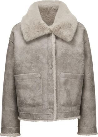 Milestone Omkeerbaar Rexkonijn Faux Fur Jack - Dames - Jassen - Grijs - XL - Polyester - Jassen