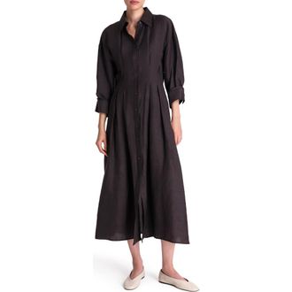 TWP Pleated Maxi Shirtdress in Chocolate at Nordstrom Rack, Size 4