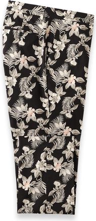 Paul Fredrick Cotton Printed Flat Fron Pants