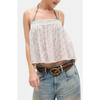 BDG Elara Babydoll Camisole in Ditsy Floral at Nordstrom, Size X-Small