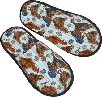 Generic Non-Slip Mens Slipper Beautiful Color Rooster House Slipper Breathable Womens Slippers for Ladies Travel Indoor L