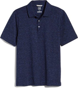 Cutter & Buck Advantage Space Dye Jersey Polo in Dark Liberty Navy at Nordstrom, Size Xx-Large