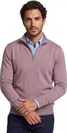 Profuomo Trui roze Profuomo half zip normale fit