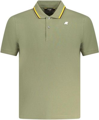 K-Way K-Way Mens Classic Polo Shirt Short Sleeves - Sage Green Cotton - Size Medium