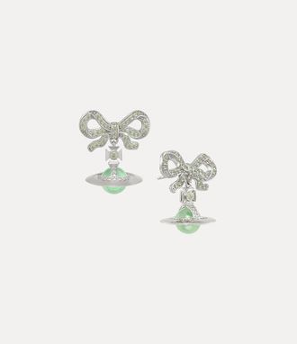 Vivienne Westwood Octavie Earrings Platinum-apple-green-light-green-cz Platinum-apple-green-light-green-cz Women