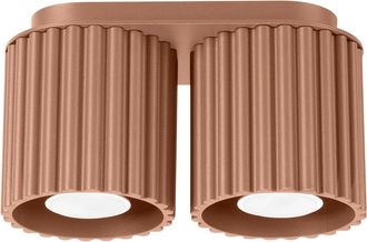 Sollux Lighting Design Deckenlampe Aura 2-Flammig (lang), Mokka