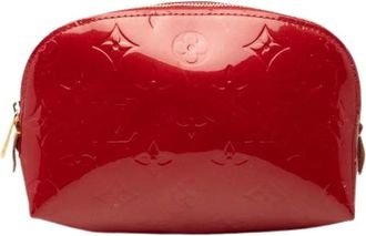 Louis Vuitton Pre-owned Monogram Vernis Pouch - Dames - Vintage Accessoires - Rood - ONE Size - Leer - Vintage