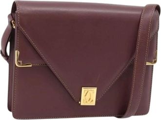 Cartier Pre-owned Vintage Schoudertas - Dames - Vintage Schoudertas - Rood - ONE Size - Leer - Vintage