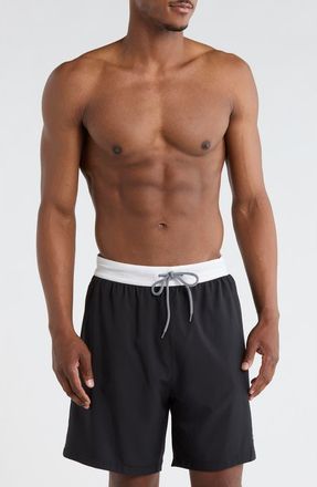 Champion Webbed Elastic Swim Shorts in Black at Nordstrom Rack, Size Xx-Large