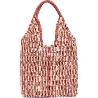 Collection XIIX Macrame Stripe Tote Bag in Rust Multi at Nordstrom Rack