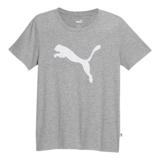 Puma (WMNS) PUMA Essentials Big Cat Logo Tee Grey 678900-04