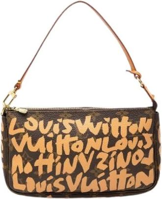 Louis Vuitton Pre-owned Pochette Accessoires - Dames - Pre-owned - Bruin - Maat: ONE Size Leer