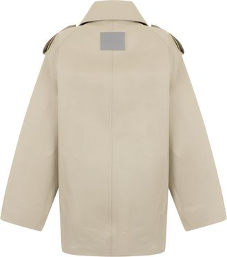 Balenciaga Womens Trench Coat Cotton Beige & Raincoats