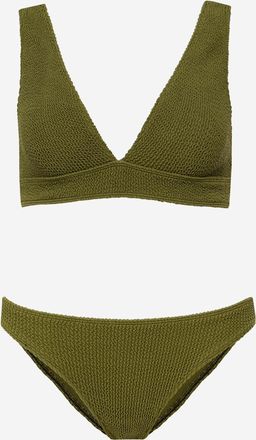 Sorbet Island Womens Bikini Aqua Khaki Polyester Swimwear Sea Clothing